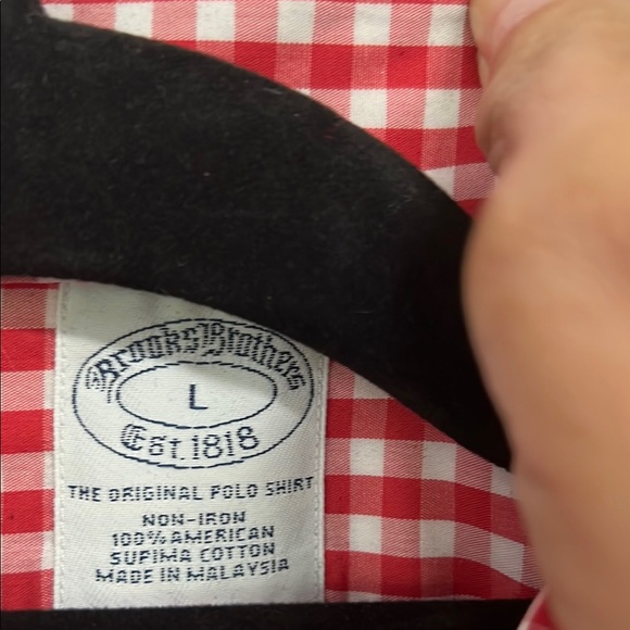 Brooks Brothers Red and White Checkered Casual Button Down Shirt - Picture 2 of 6